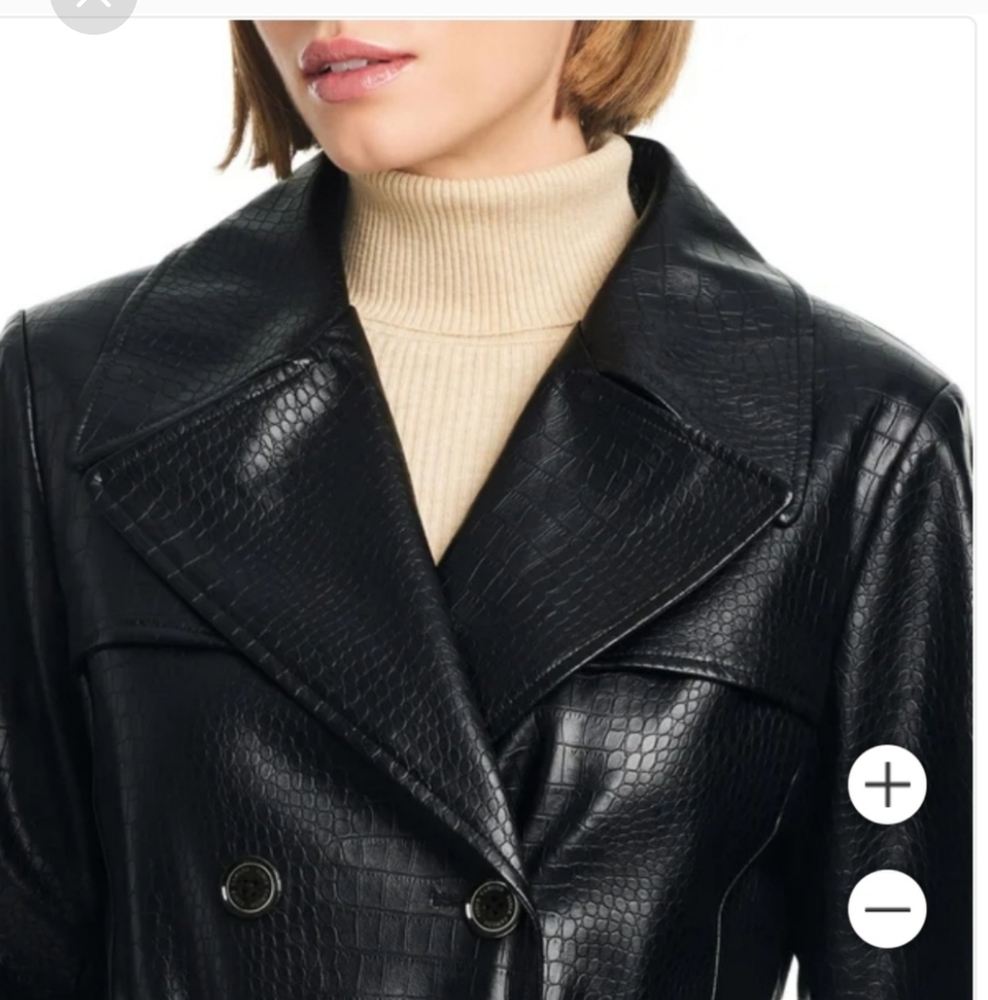 Vince Camuto Ladies' Maxi Faux Leather Jacket nwt - Picture 6 of 9